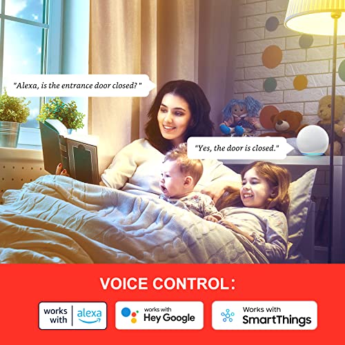 Sengled-Zigbee-30-Smart-Door-Sensor-G2-Smart-Sensor-for-Window-and-Door-Hub-Required-Compatible-with-Alexa-Google-Assistant-Smartthings-APP-Remote-Control-4-Pack