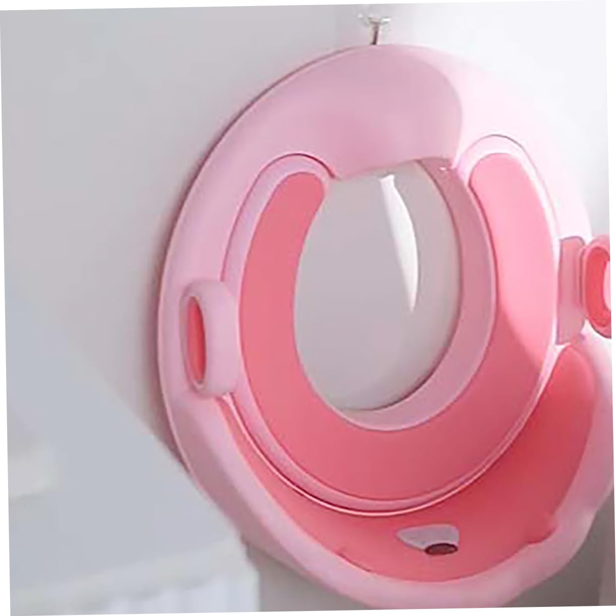 Asiento de Inodoro Infantil Rosa con Diseño de León y Escalera
