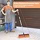 Mitclear 45cm Kehrbesen Besen mit Langem Stiel(163cm), Robuste Garten- & Straßenbesen mit Steifen Borsten für Garten, Wege, Hof, Terrasse, Lagerhalle und Garage, Gartenbesen Broom für den Außenbereich