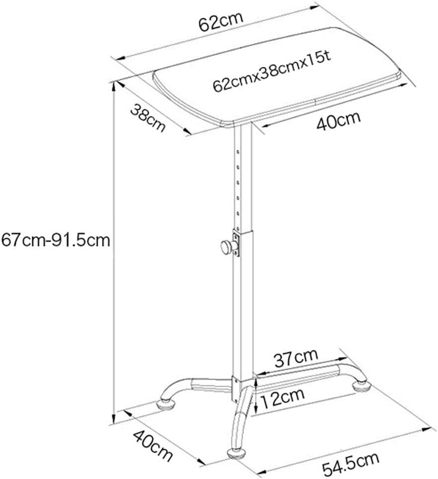 Folding Computer Desk,Mobile Standing Desk Height Adjustable Stand Up Computer Work Station Rolling Presentation Cart (Color : D) (White Patch Five)