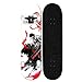 JINFENFG Anime Skateboarding Beginner Shortboard Patineta Profesional de Cuatro Ruedas para niños y niñas Double Rocker One Piece Zoro Skateboard 31 Pulgadas Adecuado para Principiantes