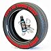 Tire Stickers - Create Your Own Custom Tire Lettering Add-On Accessory - DIY/Easy/Glue & 2oz Touch-Up Cleaner - Custom Sizing/Red (Pack of 8)