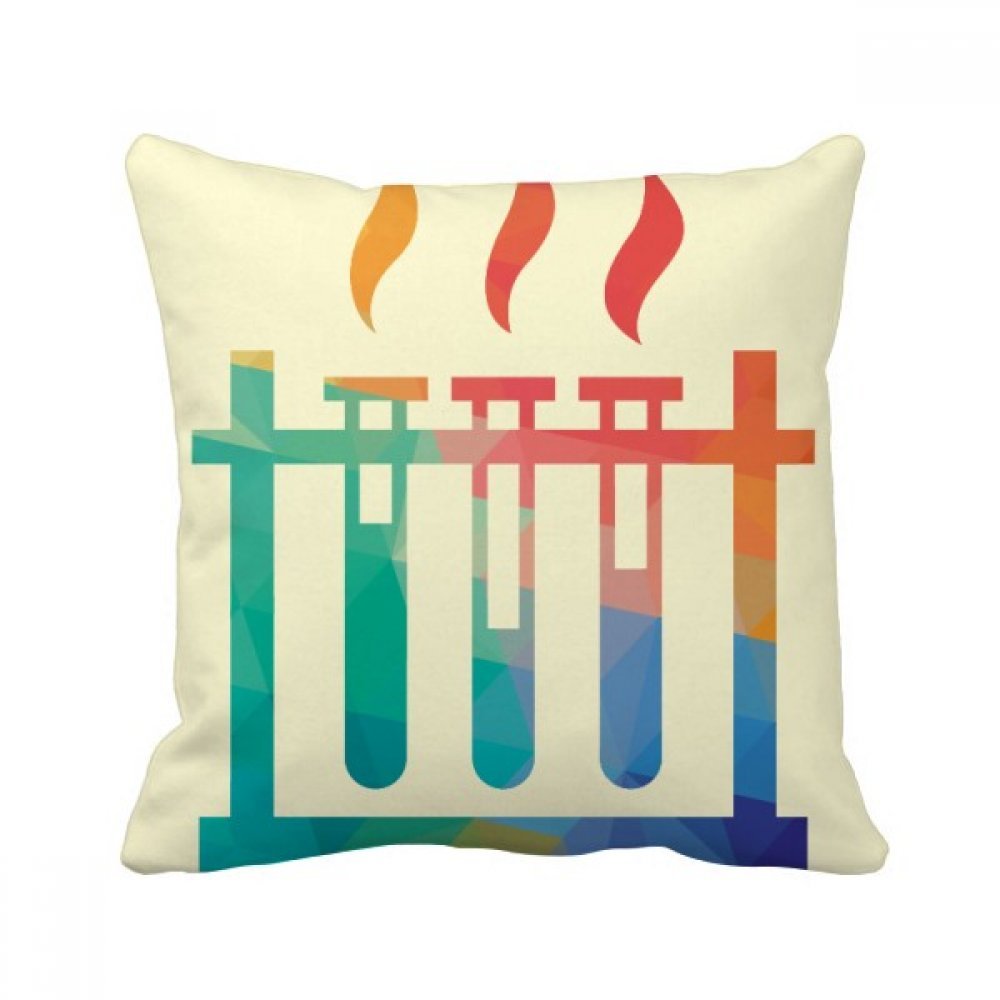 Coussin chimie tube à essai décoratif multicolore pour votre canapé de salon