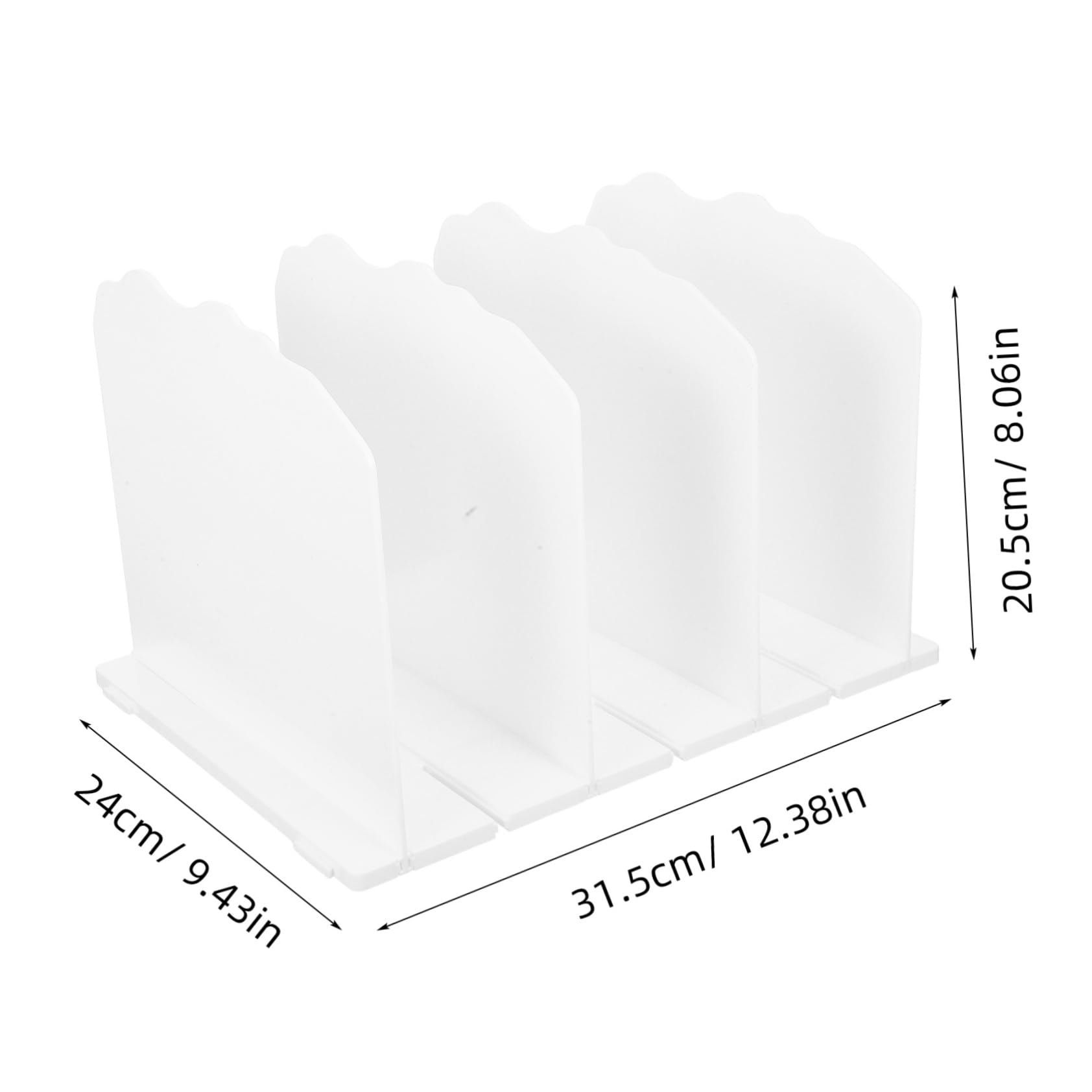 Cabilock 2 Piezas Estante Separador Ajustable para Almacenamiento de Bolsos Divisor Wavy para Organización de Armarios y Oficinas para Cartera y Accesorios Diseño Elegante y Duradero