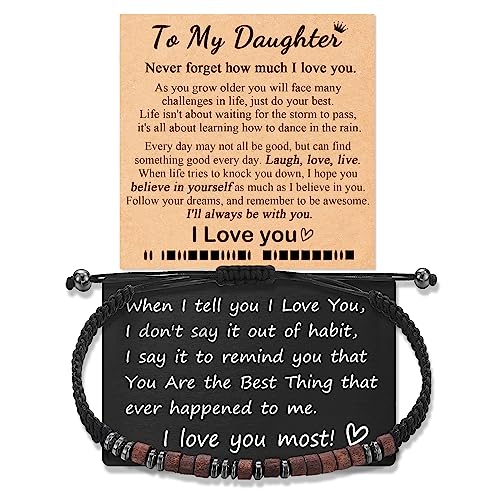 Tarsus Daughter Bracelets, Mothers Day Daughter Gifts from Mom Dad, Teen Teenage Gift Ideas Christmas Birthday