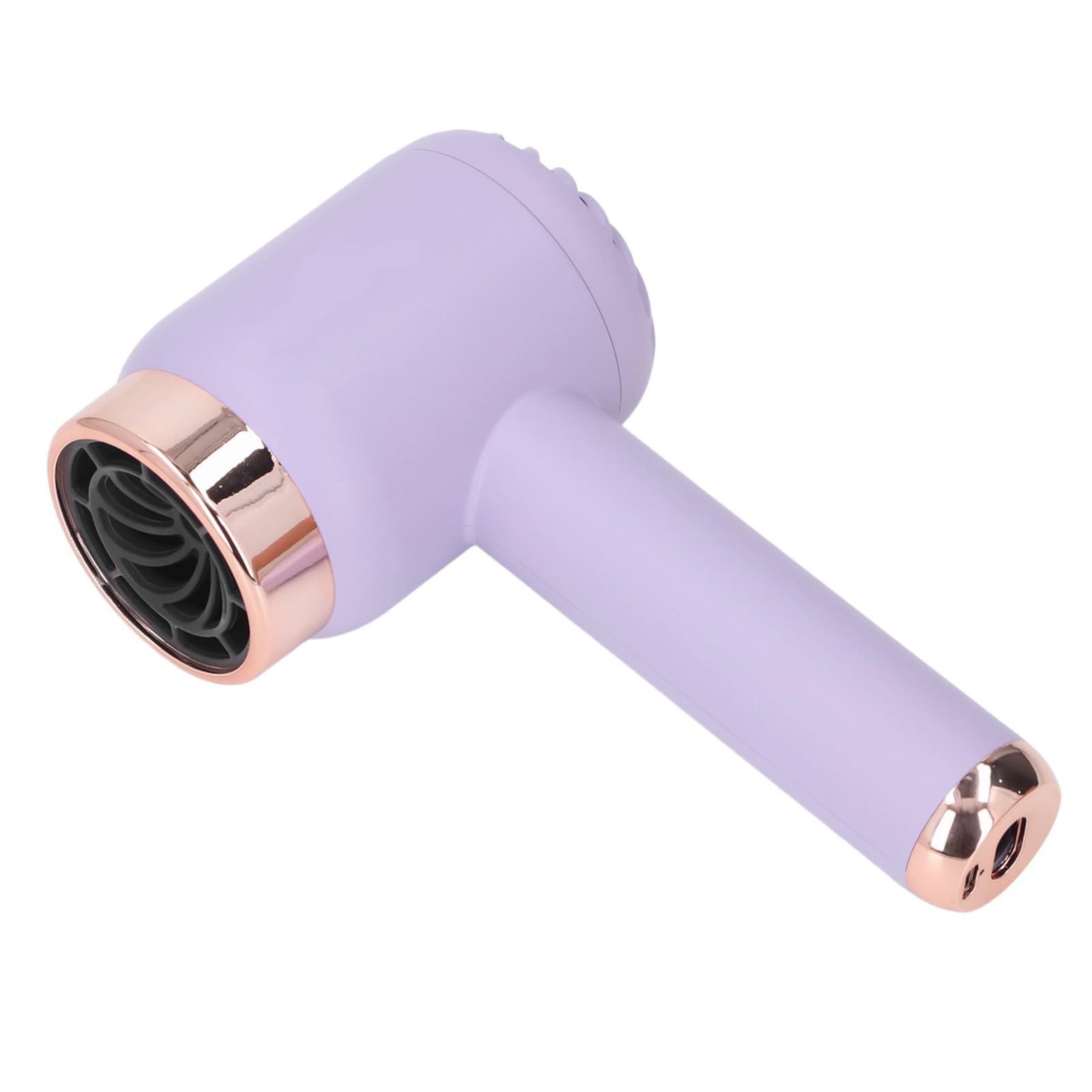 SIXRUN Asciugacapelli Ionico Cordless, 1500mAh, Portatile, Motore ad Alta Potenza, Modalità Caldo e Freddo, Viola, 501g