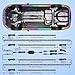 Glowlendra Underglow Car Lights, 6 pcs RGB-IC Smart LED Lights with APP Control and Remote Control, Dream Color Chasing DIY Music Mode, Underglow Kit for Car, SUVs, Trucks (Dream Color)