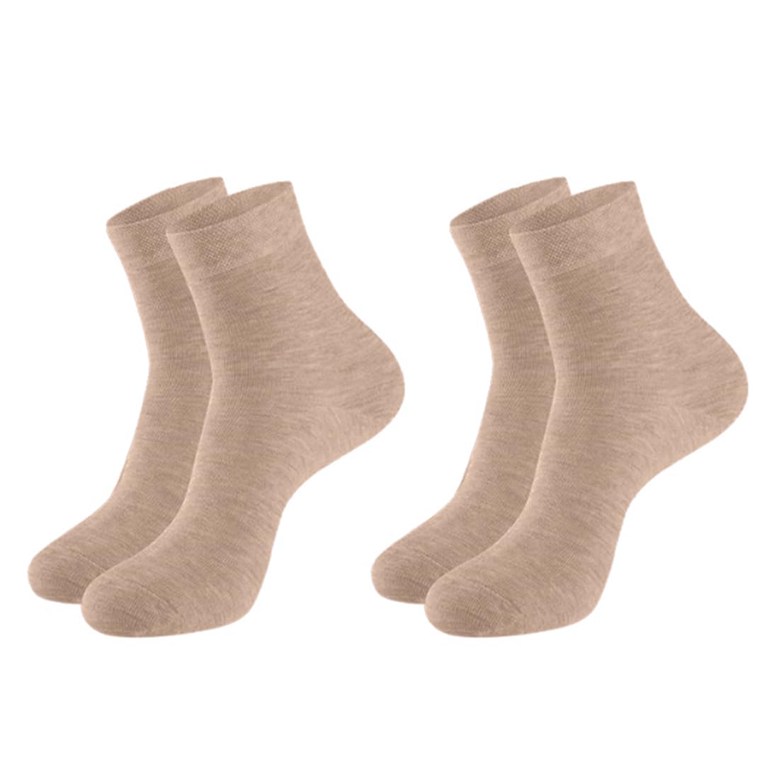 MUKHAKSH (Pack of 2 Pairs = 4 School Socks Boys Cotton Beige Ankle Length School Socks