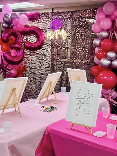 Image of Hot Pink Number 3 Balloon 40 Inch, 3rd Birthday Celebration Supplies Women Men, 3 Balloon for Theme Party