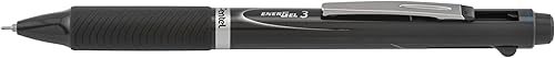 Miniatura 8 de Pentel EnerGel 3 - Bolígrafo de gel multifunción, 3 tintas, (0.020 in), línea fina, barril blanco - BLC35W