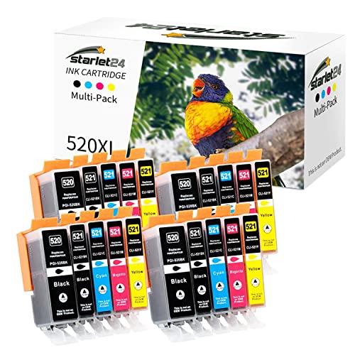 Ouguan® - 20 Cartucce D'inchiostro Compatibili Con Canon 520 5211 PGI520 CLI521 Per Canon PIXMA IP3600 IP4600 IP4700 MP540 MP550 MP560 MP620 MP630 MP640 MP980 MP990 MX860 MX870 - Foto 6