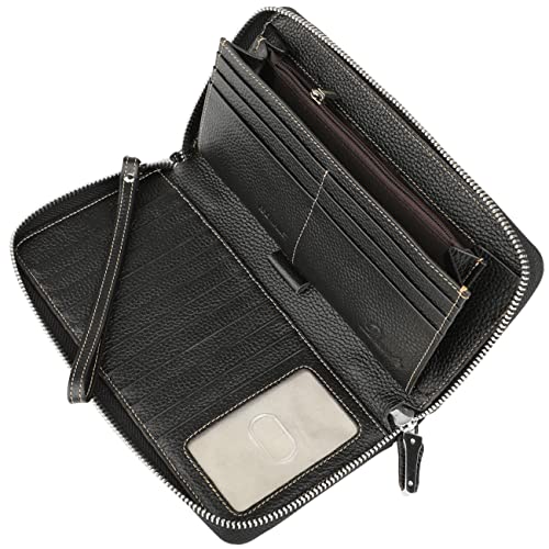 Lavemi-Womens-RFID-Blocking-100-Leather-Large-Capacity-Zip-Around-Wallet-Phone-Holder-Clutch-Travel-Purse-Wristlet