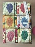 LA FLORENTINA Variety Soap 6 Pack, Agrumi de Boboli, Acqua Di Magnolia, Lavender, Peonia Arborea, Melograno, Iris Florentina, 3.7 Oz Each Bar, Imported from Italy