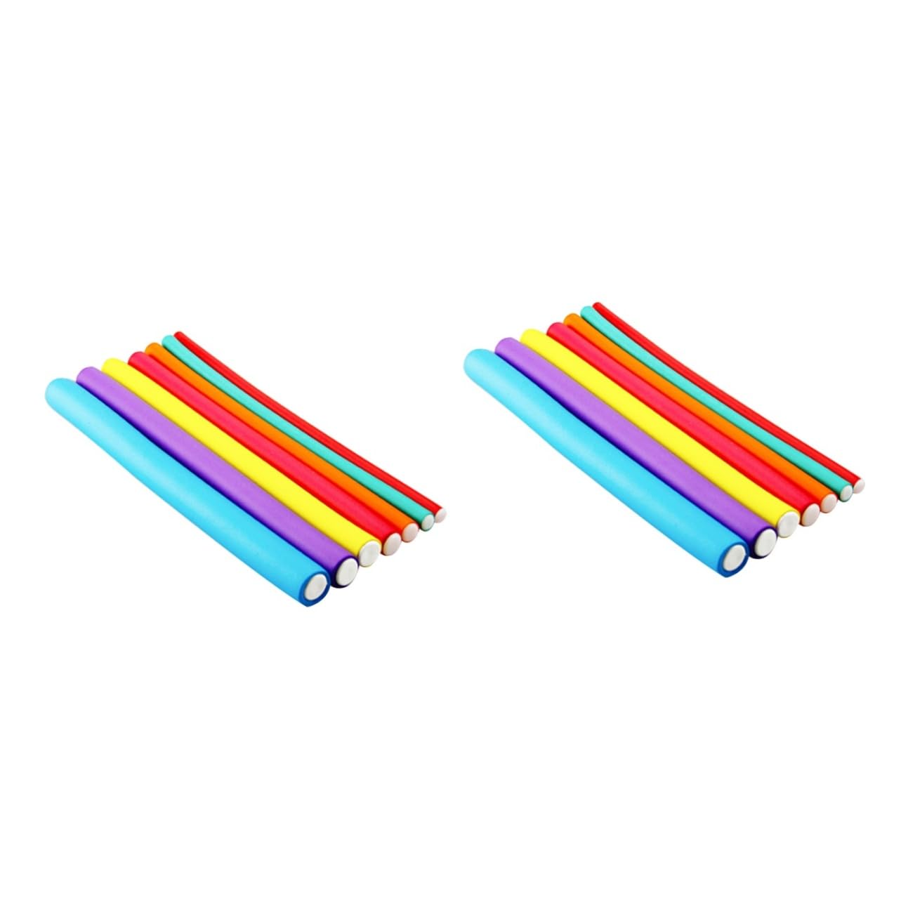 DOITOOL 40stücke Lockenwickler Flex Stäbe Multifunktionale Kalte Welle Haarwickler Für Sanfte Locken Und Wellen Nr Farben Zufällig Für Frisuren