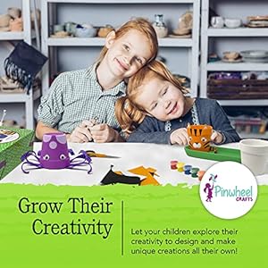 Pinwheel Crafts Flower Pot Painting Kit – Paint Your Own Kids Plant Growing Kit with Seeds, Soil, 8 Paints, 2 Brushes & 3 Pots – DIY Flower Crafts Gift for Kids Ages 4-8 Pinwheel Crafts Flower Pot Painting Kit–Paint Your Own Kids Plant Growing Kit with Seeds Soil 8 Paints 2 Brushes 3 Pots–DIY Flower Crafts Gift for Kids Ages 4 8