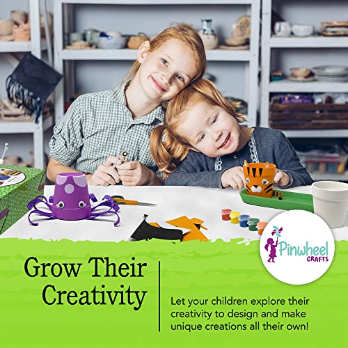 Pinwheel-Crafts-Flower-Pot-Painting-Kit–Paint-Your-Own-Kids-Plant-Growing-Kit-with-Seeds-Soil-8-Paints-2-Brushes-3-Pots–DIY-Flower-Crafts-Gift-for-Kids-Ages-4-8 Pinwheel Crafts Flower Pot Painting Kit–Paint Your Own Kids Plant Growing Kit with Seeds Soil 8 Paints 2 Brushes 3 Pots–DIY Flower Crafts Gift for Kids Ages 4 8