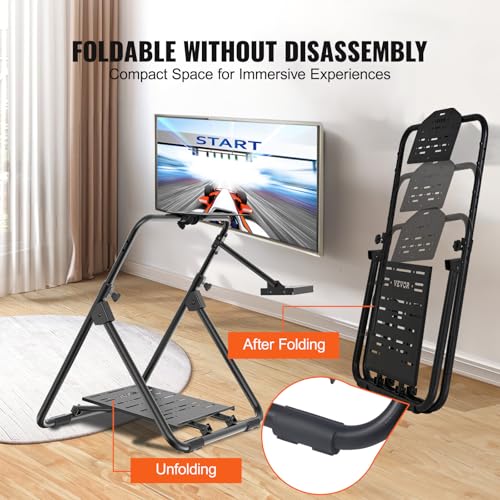 Soporte para volante ajustable y plegable VEVOR con ángulo de pedal optimizado 6