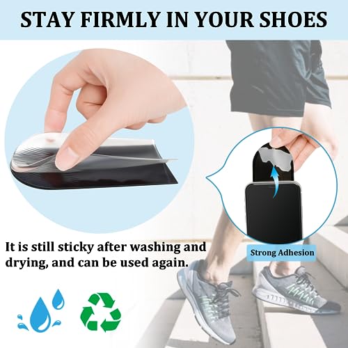 Image of JUMPOW Adjustable Orthopedic Shoe Lifts Inserts, 4 Layers Height Increase, Insoles for Uneven Legs, Leg Length Discrepancy, Heel Spurs & Pain, Sports Injuries, Achilles Tendonitis