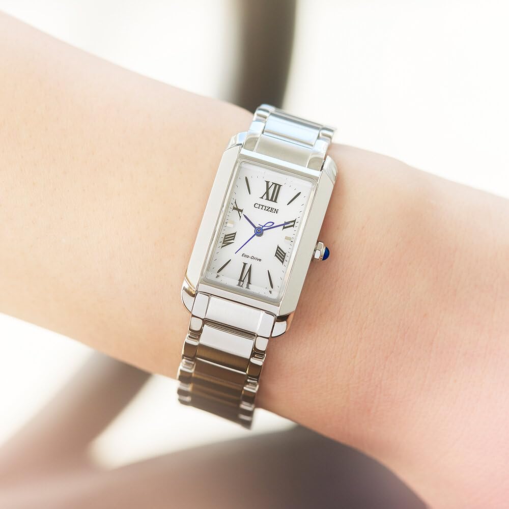 CITIZEN Orologio da donna con cinturino in acciaio inox Eco-Drive solare numeri romani