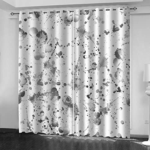 ZLXMN Gamepad Vorhänge 2er Set - Lichtundurchlässig Mit Gaming-Motiv Für Zimmer