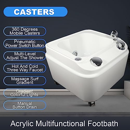 Baño de pies acrílico cuadrado con masaje y control de temperatura miniatura 2