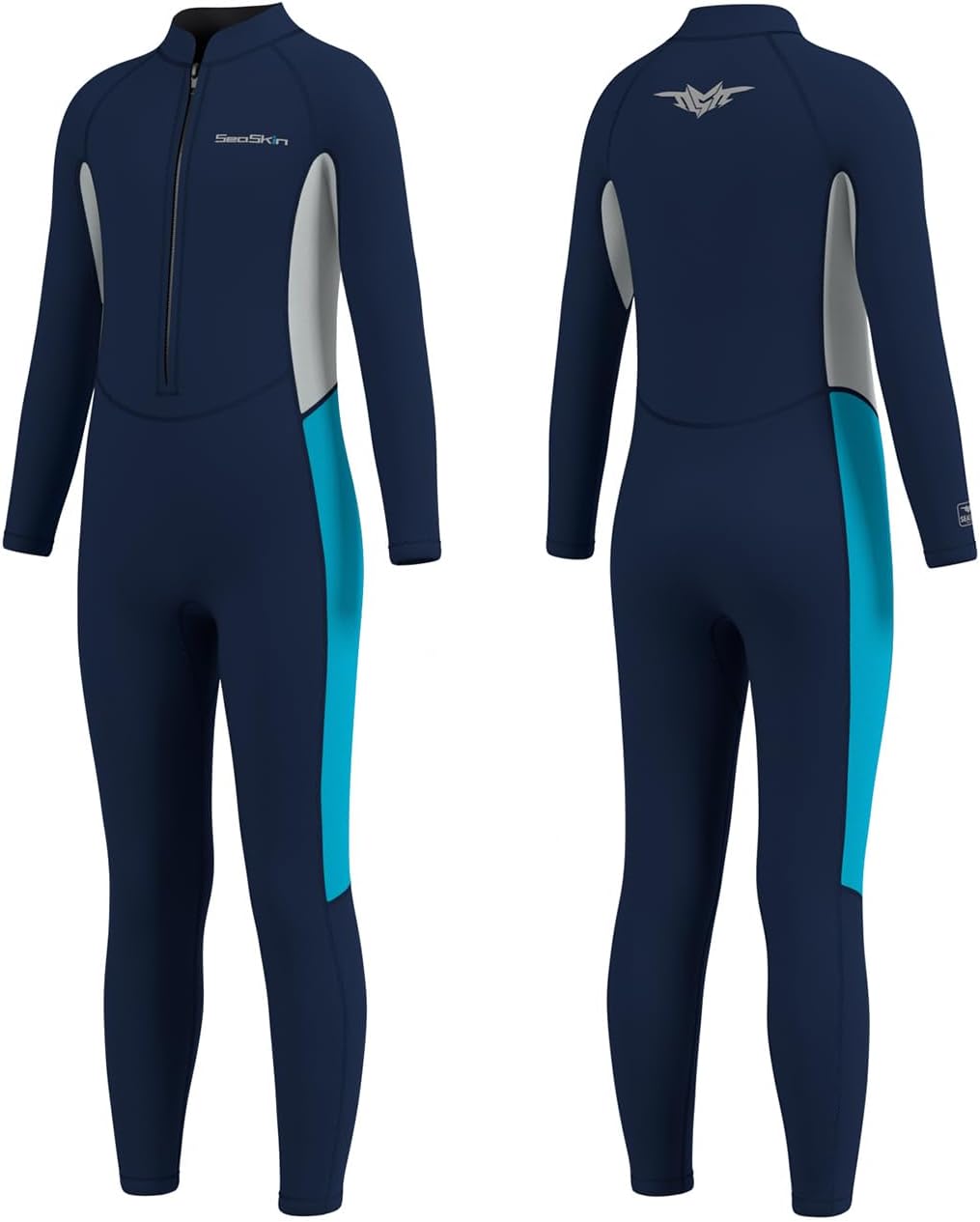 Kids Wetsuit for Boys Girls Toddler 2mm Front Zip Full Body Diving Suits Thermal Swimsuits