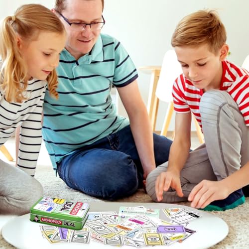 MIFKLMV Schnelles Kartenspiel,Monnopoly Reisespiel Kartenspiel, Casual Tabletop Spiel, Unterhaltsame Spiel für Familien und Kinder ab 8 Jahren, Metallbox - C (Grün) – Bild 7