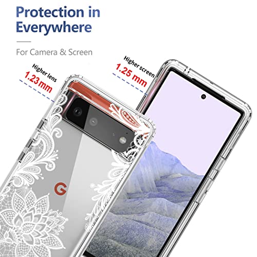 Tothedu Phone Case for Pixel 6 Pro Case,Pixel 6 XL G8VOU Case, Cute Clear Mandala Pattern Full Body Protective Cover Cases for Google Pixel 6 Pro 5G (Mandala) by Tothedu - Image 2