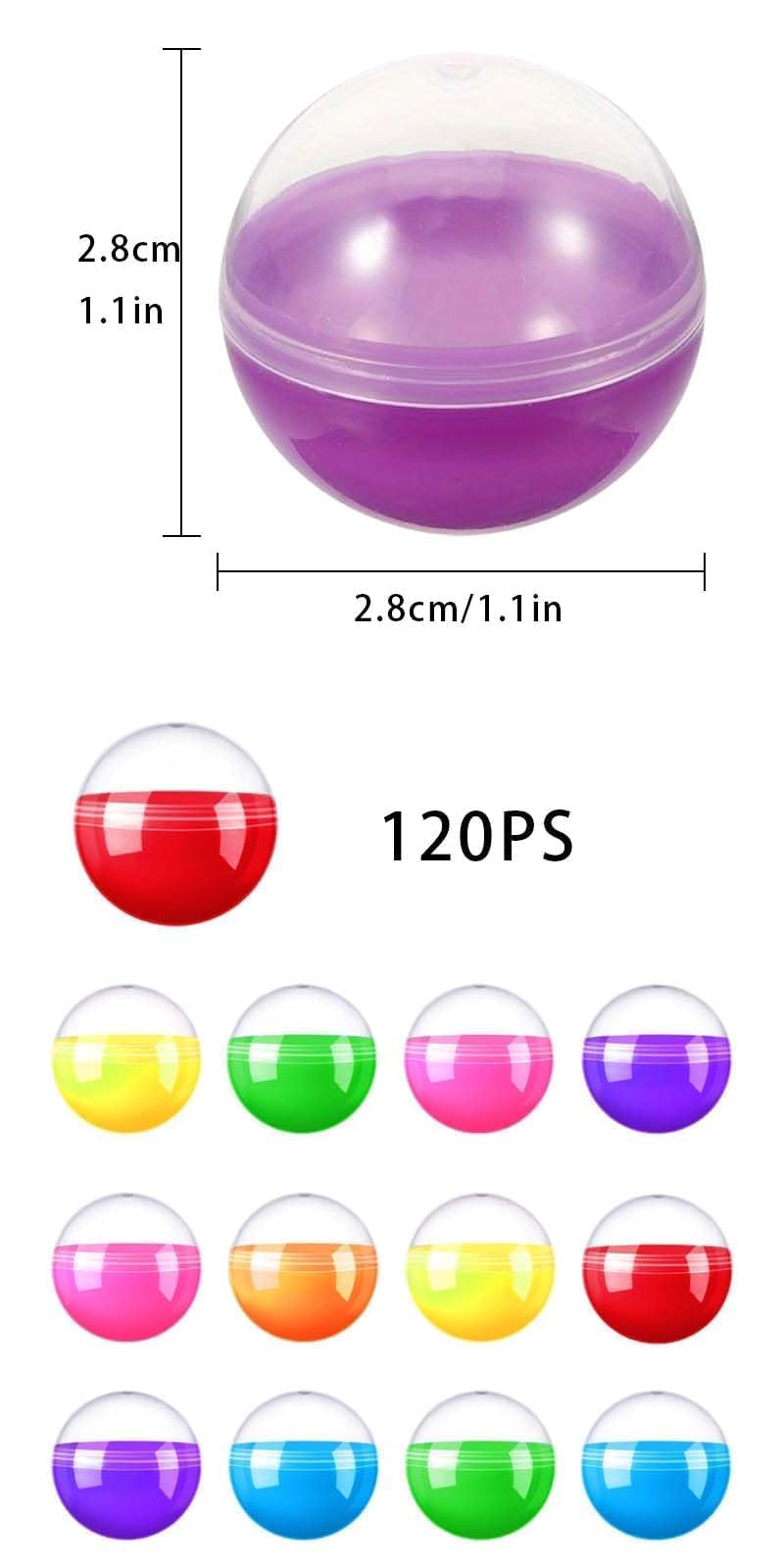 120 Piezas Bolas de Plástico Transparente Rellenables Decorativas