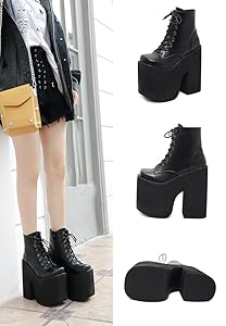Amazon | [UpdateClassic] 17cm スーパーヒール 厚底ブーツ