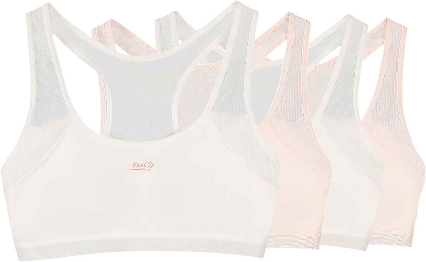 Felskin Training Bras for Girls 8-14,Girls Training Bra-Racerback Sports Seamless Bras Underwear, Ultra Comfort Soft-4 Pack