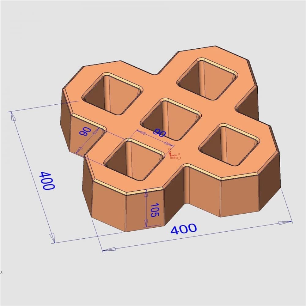 YXSH Molde De Ladrillo De Plástico para Jardín Cuadrado DIY De 40cm Accesorios De Construcción para Jardín Y Pasarela