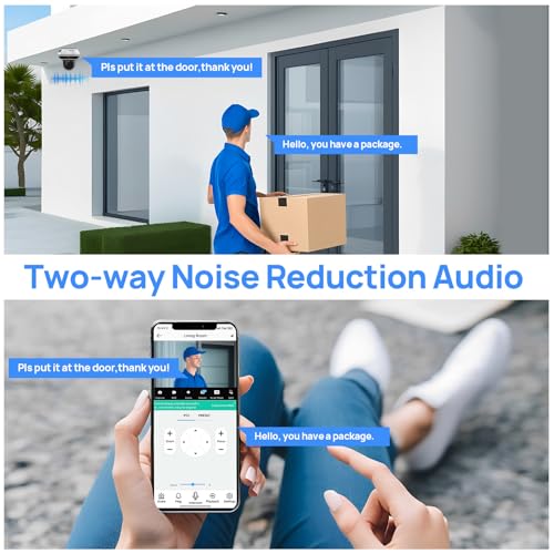 Image of VIKYLIN UltraHD 4K 8MP PoE IP PTZ Camera Outdoor,4K PTZ IP Dome Security Camera with 5X Optical Zoom 2.7-13.5 mm, Human Vehicle Detection, 2-Way Audio,131ft IR Night Vision, IK10 /IP67,Blue Iris,NDAA