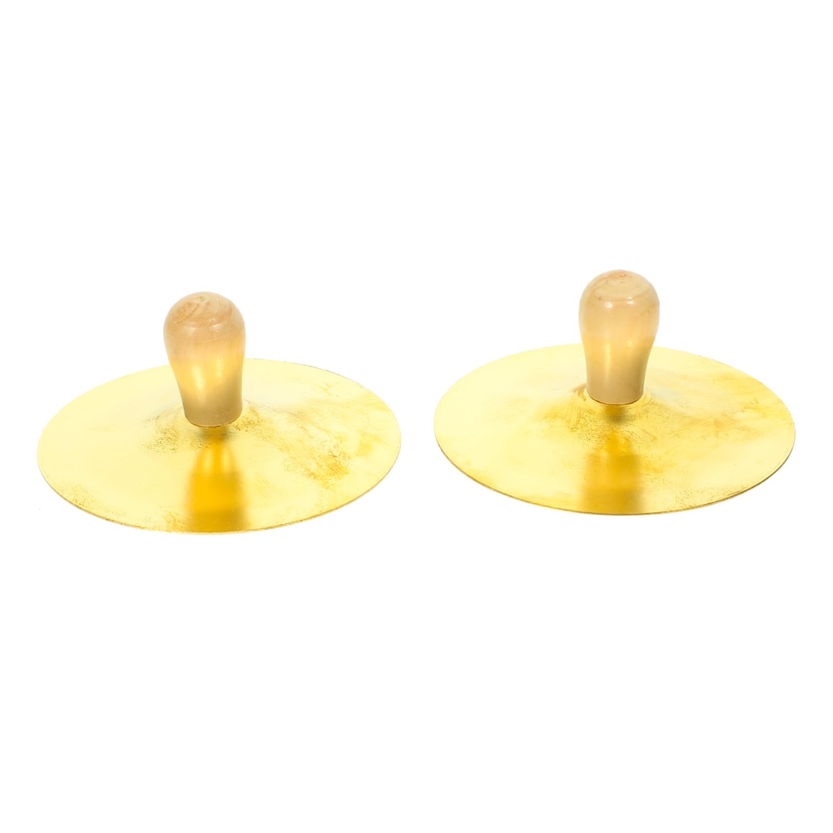 VICASKY 2pcs Copper Finger Cymbals for Durable Music Instrument for Parent Interaction Producing Bright Tones for and Stage Performance