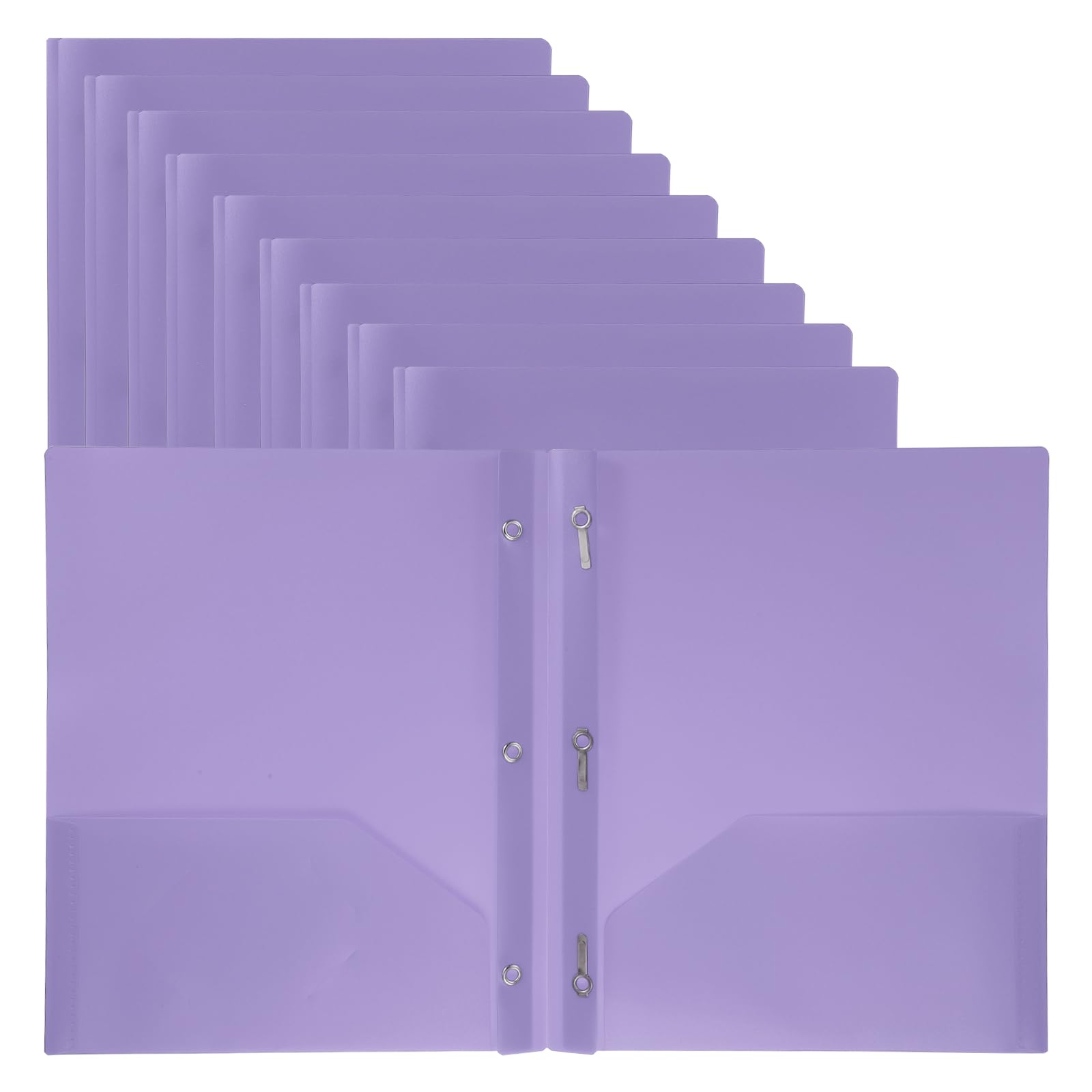 PATIKIL Plastic Folders with Pockets and Prongs