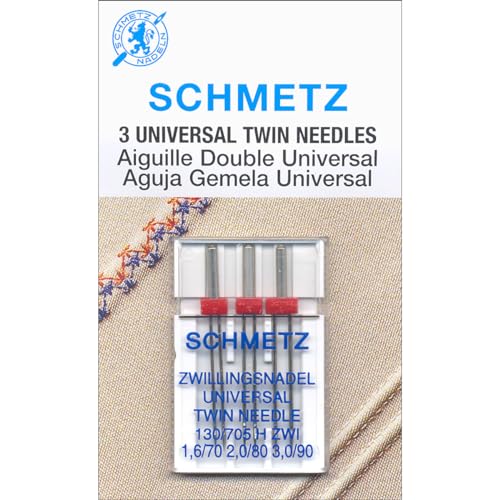 SCHMETZ Twin (130/705 H ZWI BR) Sewing Machine Needles - Carded - Assortment