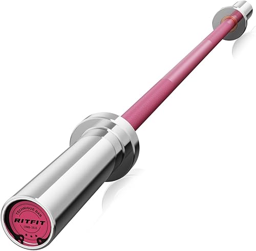 RITFIT Barra olímpica de 4 pies5 pies6 pies para entrenamiento de fuerza y levantamiento de pesas Barra olímpica de 2 pulgadas para sentadillas,