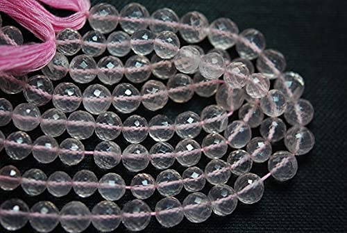 Perles de quartz rose facettées 8mm pour réparer et personnaliser un bijou