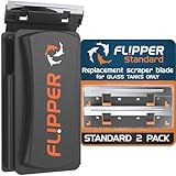FL!PPER Flipper Cleaner - 2-in-1 Magnetic Aquarium Glass Cleaner - Fish Tank Cleaner - Scrubber & Scraper Aquarium Cleaning Tools – Fish Tank Cleaner STANDARD