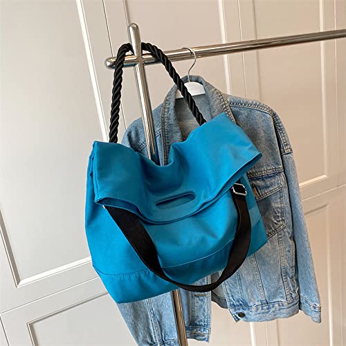 Image of Women Shoulder Bags Canvas Tote Bag Handbag Large Hobo with Pockets Work Bags for Women and Men
