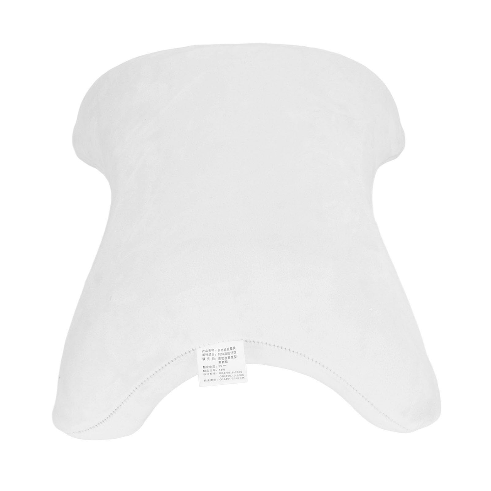 Hztyyier Cuscino per Massaggio Elettrico Portatile per Collo e Schiena con Calore e Vibrazioni - Costruzione in ABS (GREY)