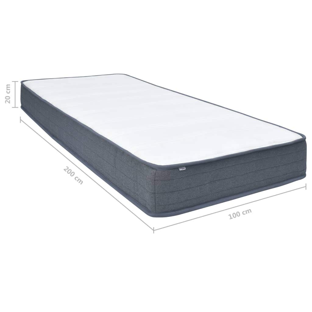 vidaXL Boxspringbett Matratze Mittel mit stoßdämpfenden Taschenfederkern Federkernmatratze Boxspringbettmatratze 200x100x20cm 100% Polyester