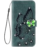 handschlaufe sony a6300 Material: PU leder Hpory Kompatibel mit Sony Xperia 5 II Hülle, Handyhülle Sony Xperia 5 II Glitzer Muster PU Leder mit Handschlaufe Geldbörse Flip Case Cover Schutzhülle Handytasche Klapphülle - Schmetterling Grün
