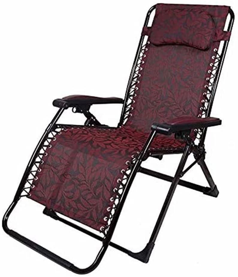 Chaise pliante inclinable facile à ranger et à installer sans montage