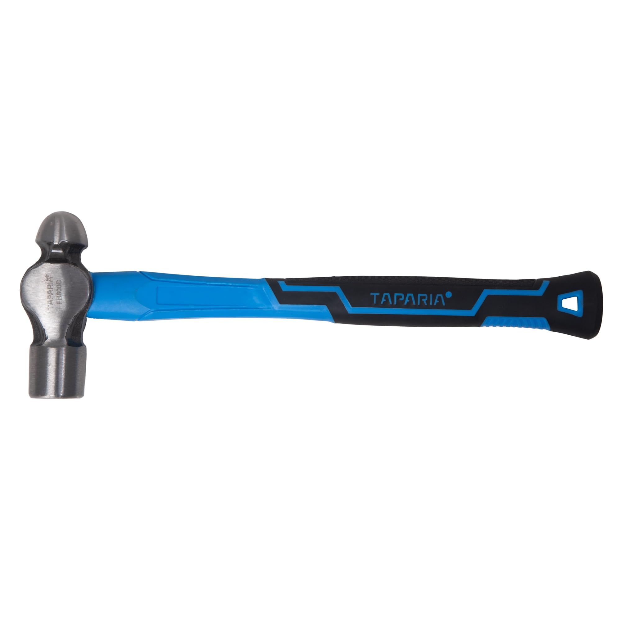 Taparia FH 800B Ball Pein Hammer with Fiberglass Handle (800g)-Shock-Absorbing Rubberized Ergonomic Handle with High Grade Steel Head-Durable and Long Lasting-Home, DIY, Professional, Commercial Use 1