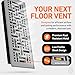 4X10 Floor Vent Covers Floor Register with Mesh Cover Trap, Heat and Air, Walkable Metal Floor Register for HVAC Duct, Basketweave, Light Grey