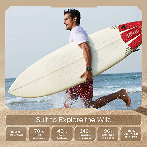 Image of Amazfit T-Rex Pro 48mm Smartwatch Fitness Watch with SpO2, Heart Rate, Sleep Monitor, Sports Watch with Over 100 Sports Modes, 10 ATM Waterproof, 18 Day Battery Life, GPS (Desert Grey)