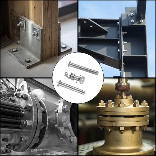 512 Stk Sechskantschrauben Muttern Set, M5 Schrauben Set, Edelstahl Gewindeschrauben Set, Maschinenschrauben Sortiment Set, Fahrrad Schrauben und Muttern Set mit Unterlegscheiben für Auto Möbel