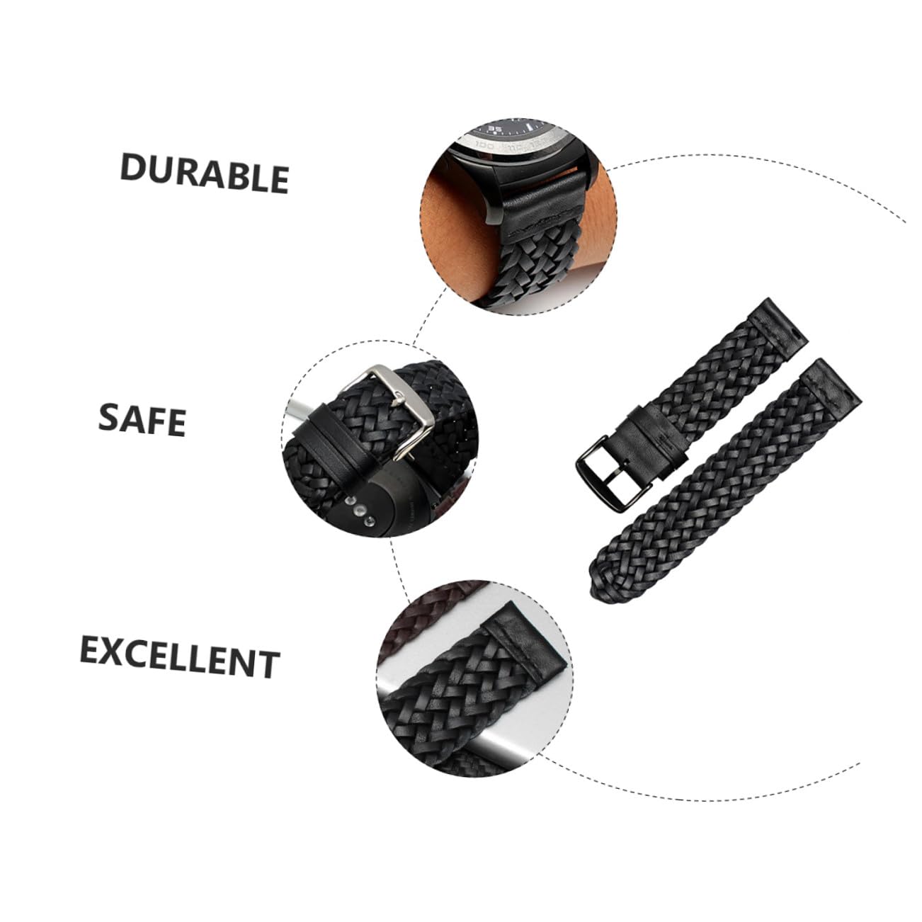 1 Pieza Correa de Reloj de Trenzada para Replacement Unisex Duradera y para y