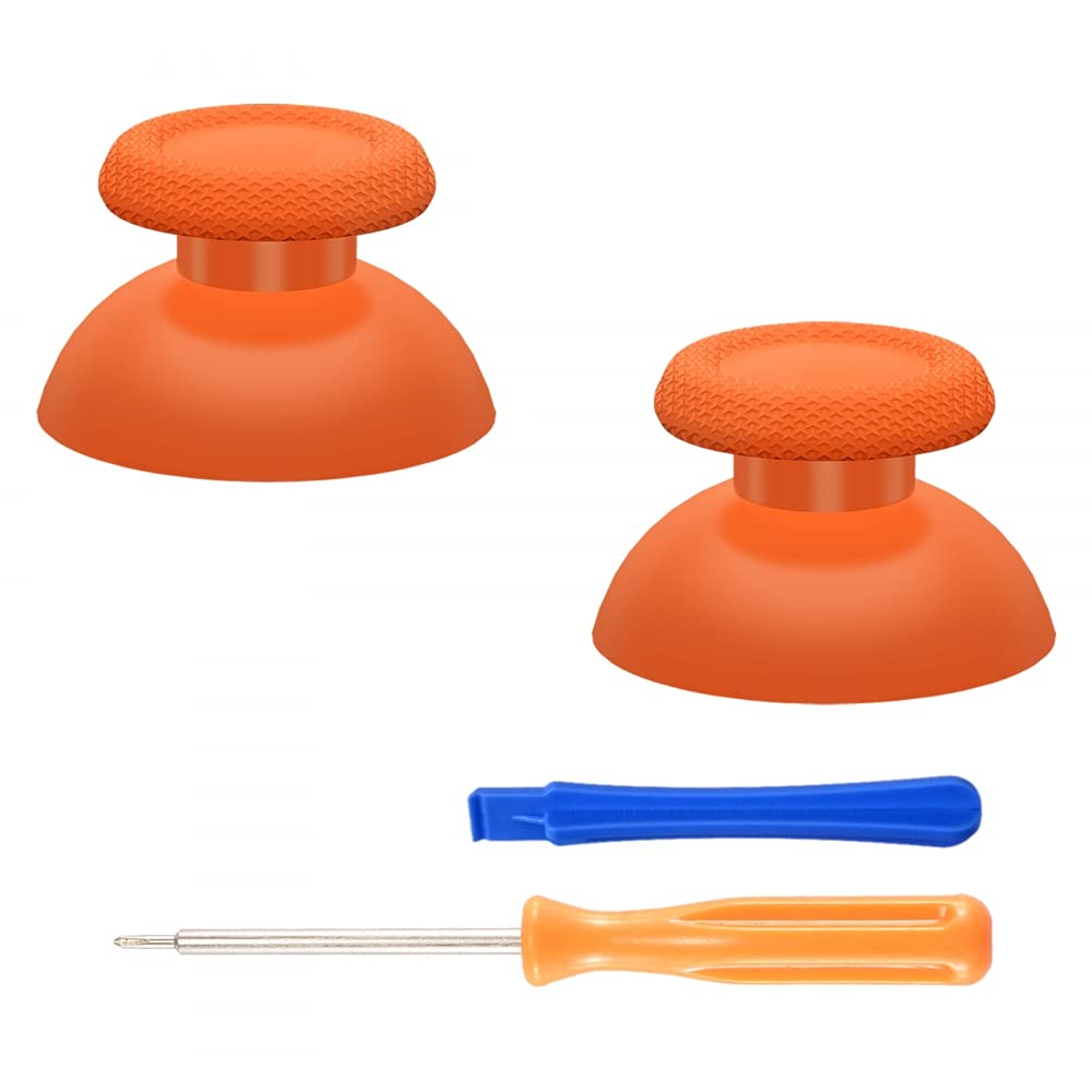 eXtremeRate Joysticks para ps5 para ps4 Control Palancas Analogicos Joystick Reemplazable para ps5 Repuesto para Pulgar Thumbsticks para ps4 Slim Pro Mando (Naranja)